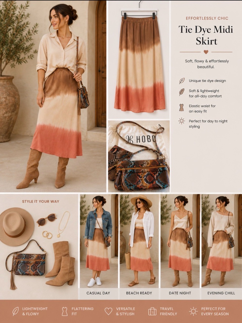 Anthropologie Cloth & Stone midi  skirt sold out ombré midi size XS